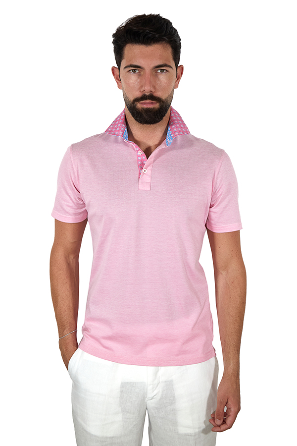 Polo-rosa-collo-fucsia-quadrati